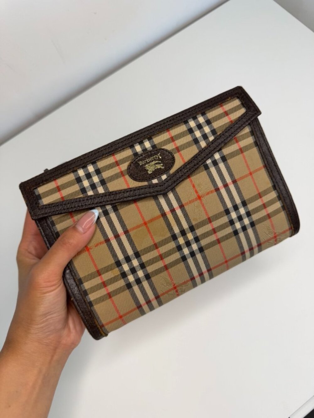 Vintage Burberry Envelope Bag: One-of-a-Kind Upcycle